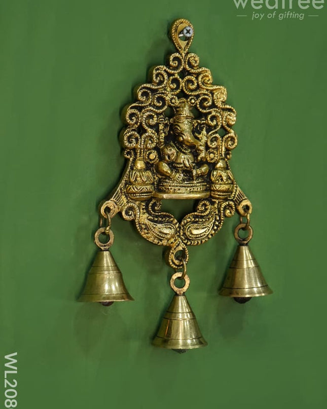 Brass Wall Hanging Ganesha - Wl2080 Figurines