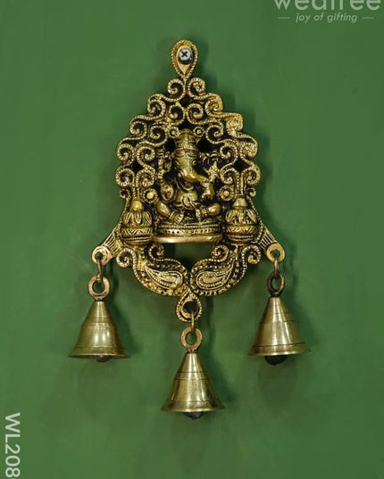 Brass Wall Hanging Ganesha - Wl2080 Figurines