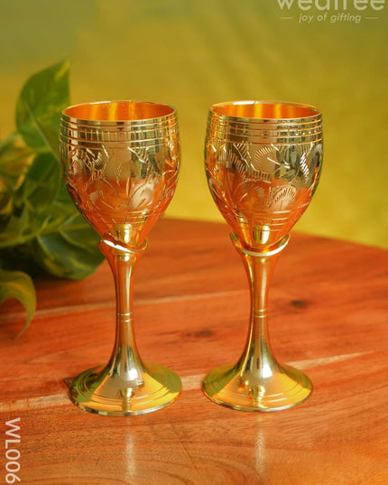 Brass Wine Glass Set - Wl0066 Utility
