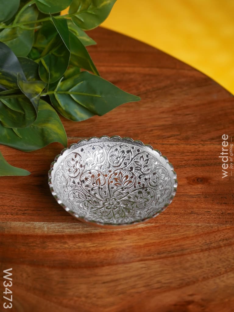 Silver Plated Round Bowl - W3473 Bowls