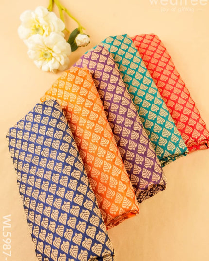 Brocade Blouse Bit - Set of 10 - Assorted Colors - WL5987-1 - Return Gift Combos