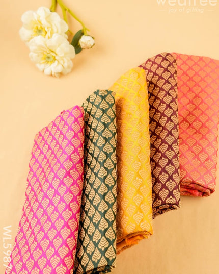 Brocade Blouse Bit - Set of 10 - Assorted Colors - WL5987-1 - Return Gift Combos