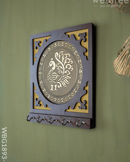 Brown Annapakshi Key Hanger - 8x7 inch - WBG1893-2 - Oxidised Key Hangers RG