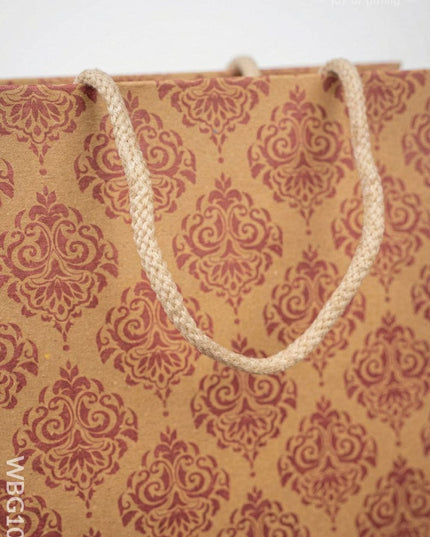 Brown Floral Printed Paper Bag - WBG1000 - Paper Bags