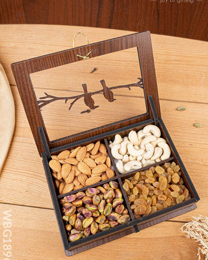 Brown Sparrow Dry Fruit Box - 7x5 inch - WBG1896-2 - Dry Fruit Box RG