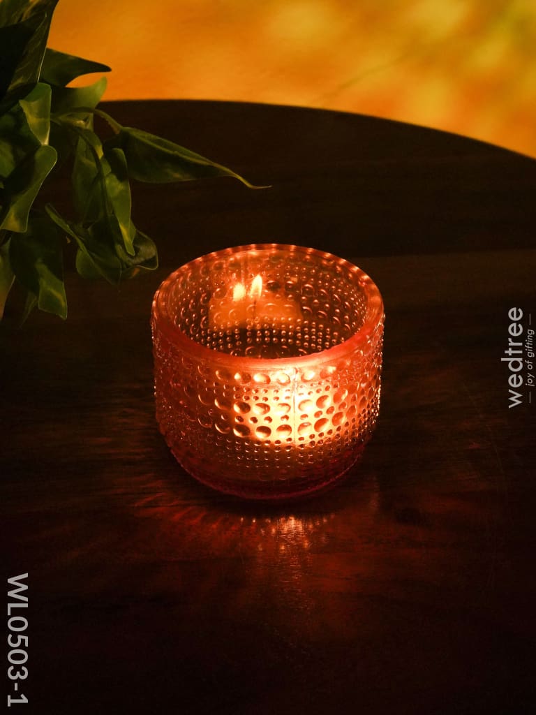 Bubble Textured Votive (3 Inch) - Set Of 2 Wl0503 Candles And Votives