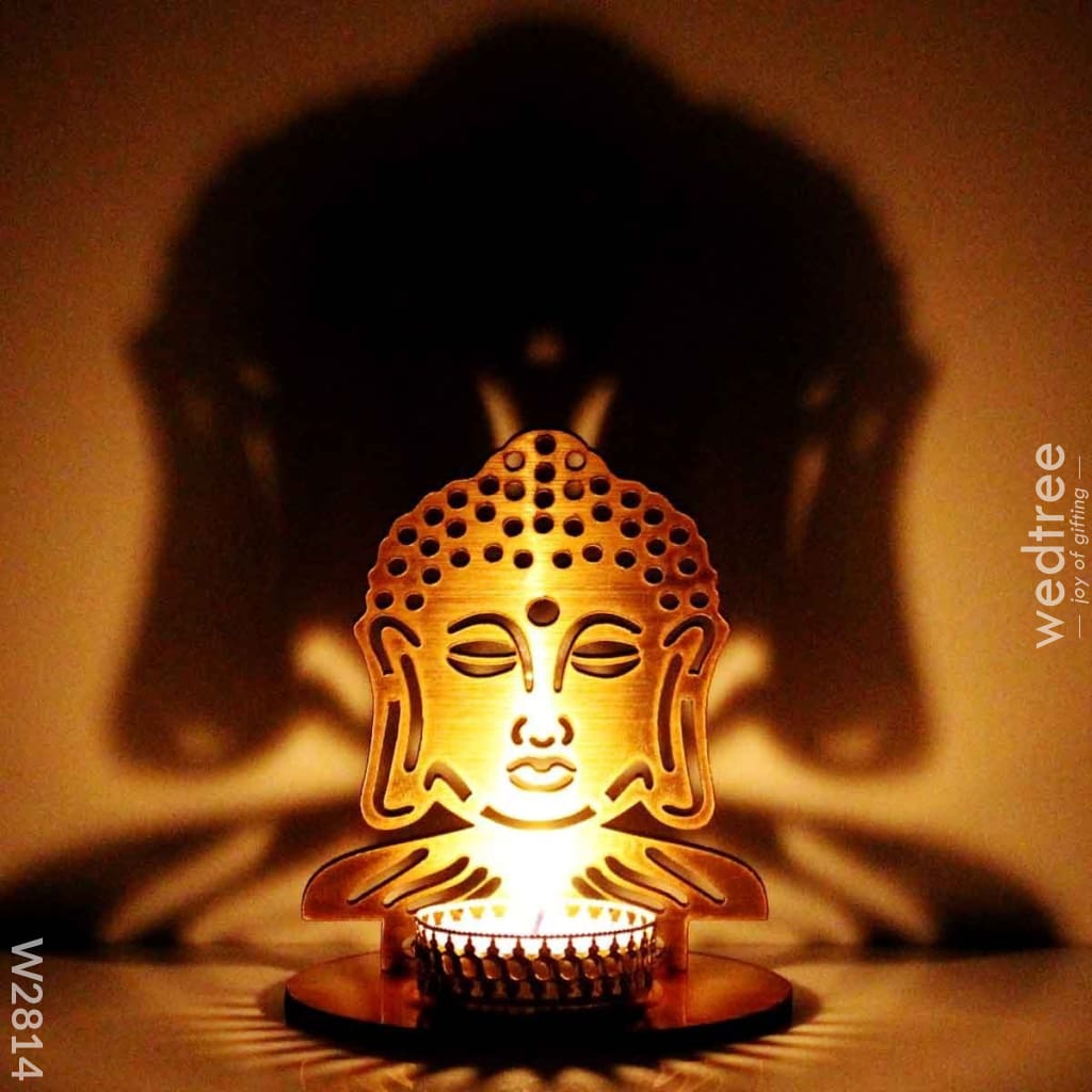 Buddha Shadow Diya - Mdf Diyas & Candle Holders