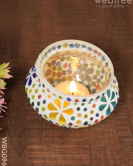 Candle Holder With Mosaic Art - Wbg0969 Candles
