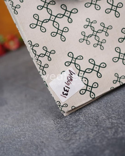 Jute Bag With Kolam Prints - Wbg1331 Bags