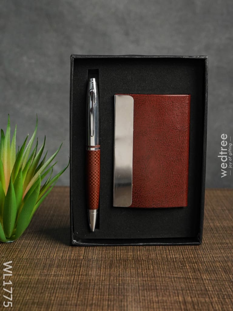Card Holder With Pen - Wl1775 Corporate Gifts