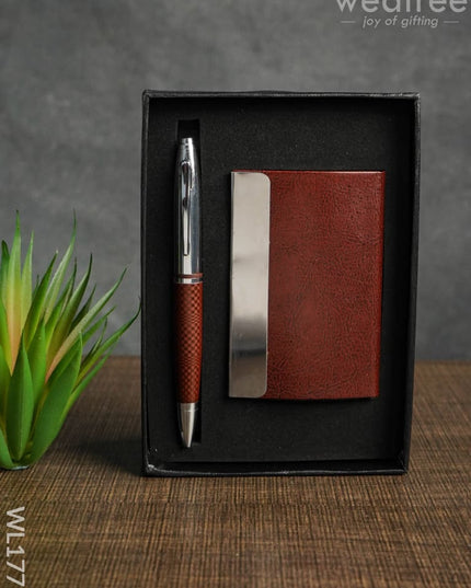 Card Holder With Pen - Wl1775 Corporate Gifts
