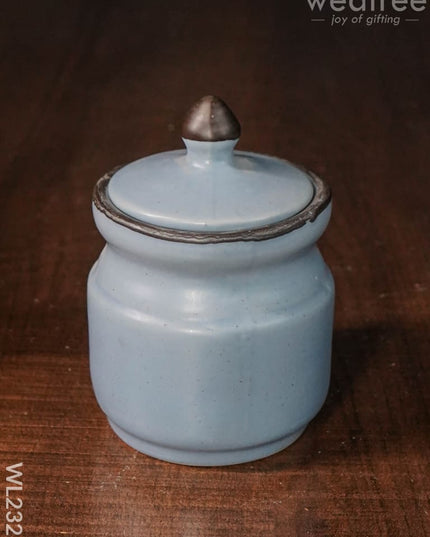 Ceramic Pickle Jar - ( Set Of 4 ) Dusky Lavender Wl2326 Ceramics