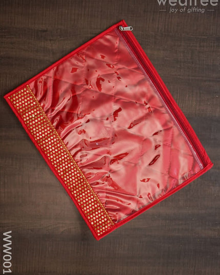Chamki Embroidery Work Saree Cover Combo - Set Of 4 Ww0013 Bags