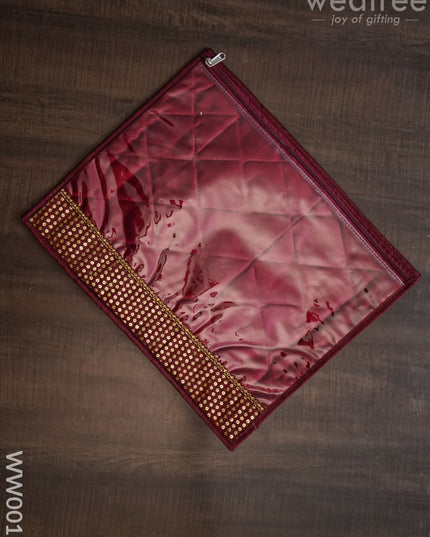 Chamki Embroidery Work Saree Cover Combo - Set Of 4 Ww0013 Bags