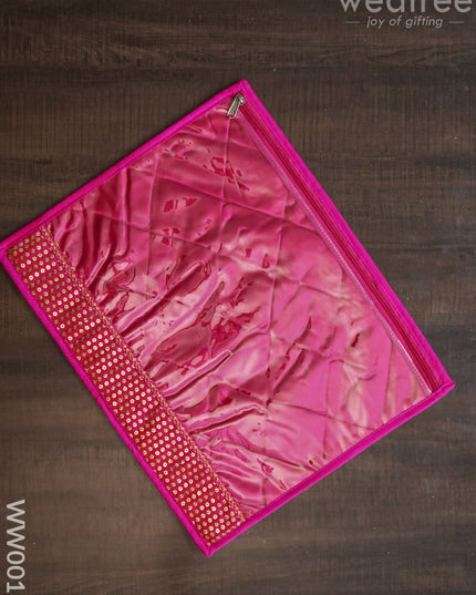 Chamki Embroidery Work Saree Cover Combo - Set Of 4 Ww0013 Bags
