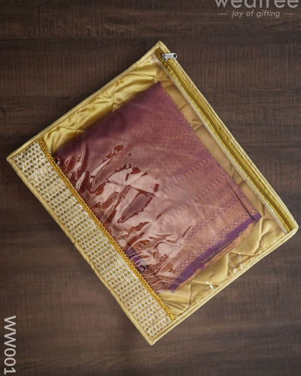 Chamki Embroidery Work Saree Cover Combo - Set Of 4 Ww0013 Bags