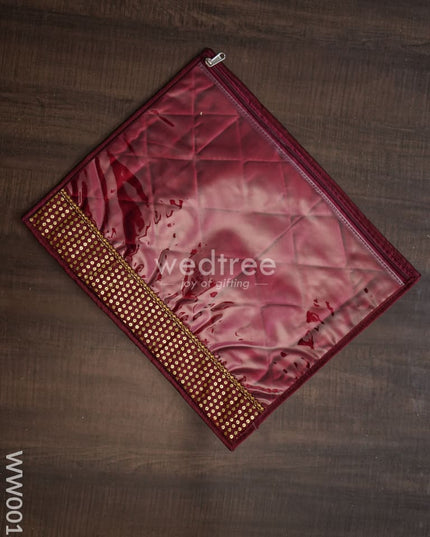 Chamki Embroidery Work Saree Cover Combo - Set Of 4 Ww0013 Bags