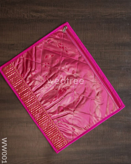 Chamki Embroidery Work Saree Cover Combo - Set Of 4 Ww0013 Bags