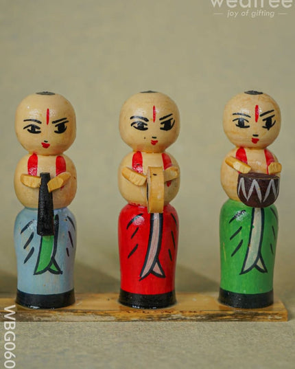 Channapatna Toys - Pandit Band (Set Of 5) Wbg0607 Kids Return Gifts