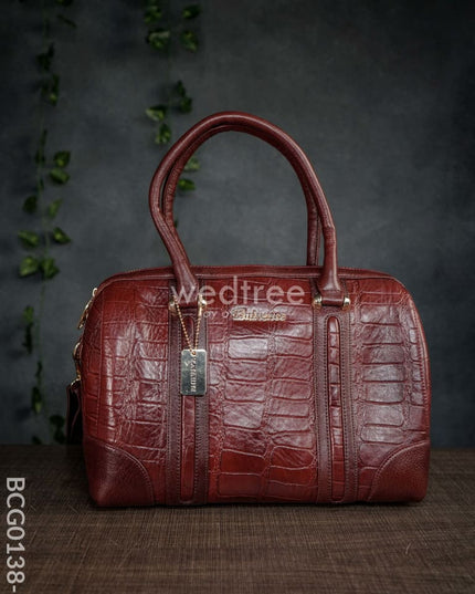 Classic Women’s Leather Bag - Maroon Bcg0138-3 Branding