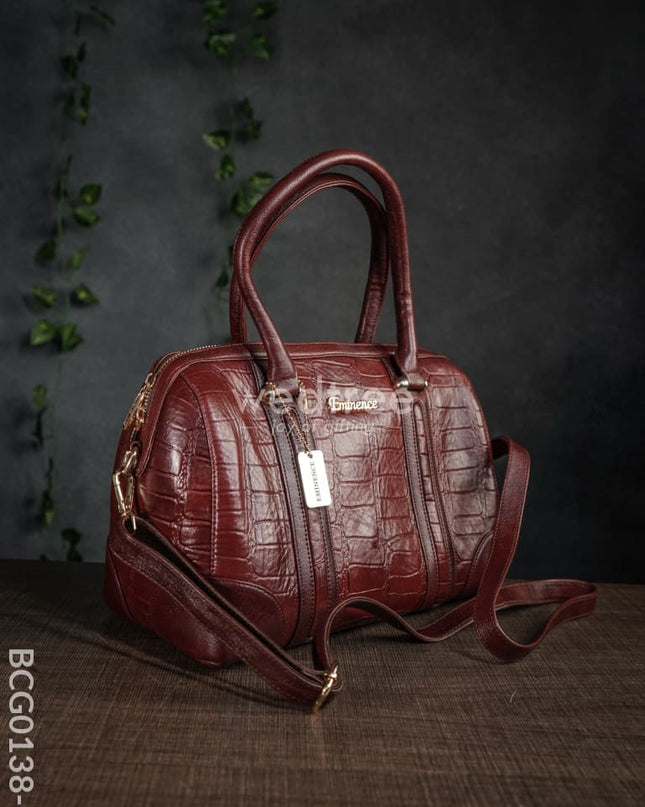 Classic Women’s Leather Bag - Maroon Bcg0138-3 Branding