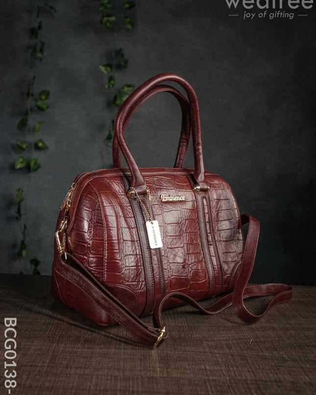 Classic Women’s Leather Bag - Maroon Bcg0138-3 Branding