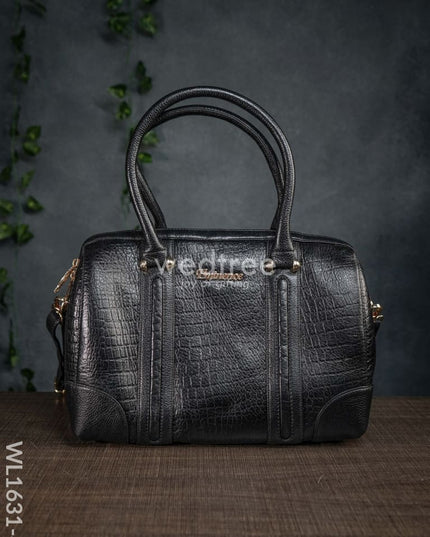 Classic Womens Leather Bag - Wl1631 Black Handbags