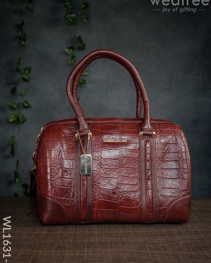 Classic Womens Leather Bag - Wl1631 Maroon Handbags