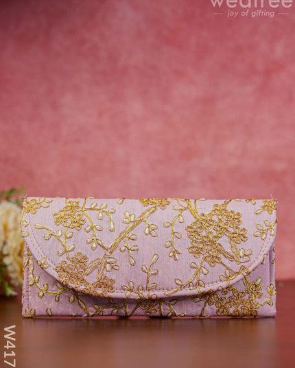 Clutch Purse With Embroidery - W4172 Clutches & Purses