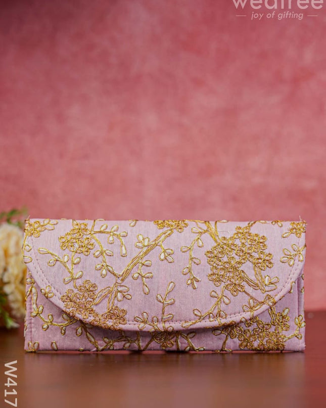 Clutch Purse With Embroidery - W4172 Clutches & Purses