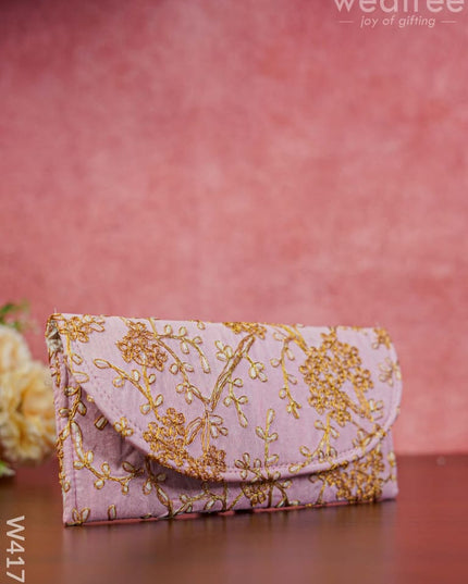 Clutch Purse With Embroidery - W4172 Clutches & Purses