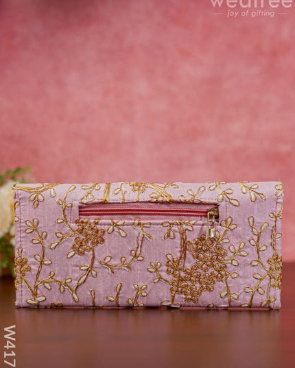 Clutch Purse With Embroidery - W4172 Clutches & Purses