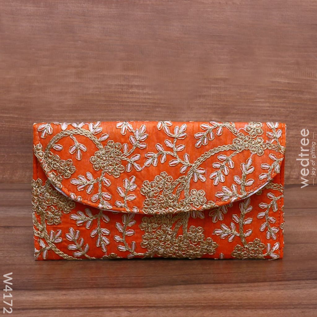 Clutch Purse With Embroidery - W4172 Clutches & Purses