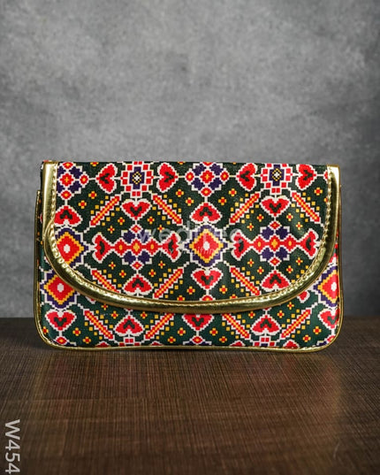 Clutch Purse With Mixed Digital Print - W4544 Clutches & Purses