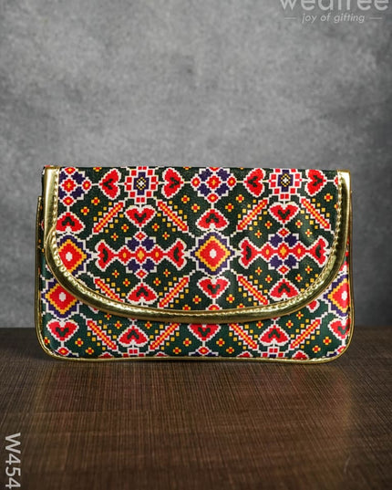 Clutch Purse With Mixed Digital Print - W4544 Clutches & Purses