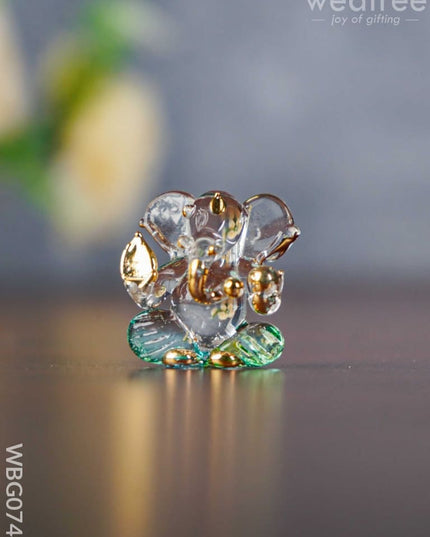 Colorful Glass Ganesha Idol - Wbg0744 Divine Figurines
