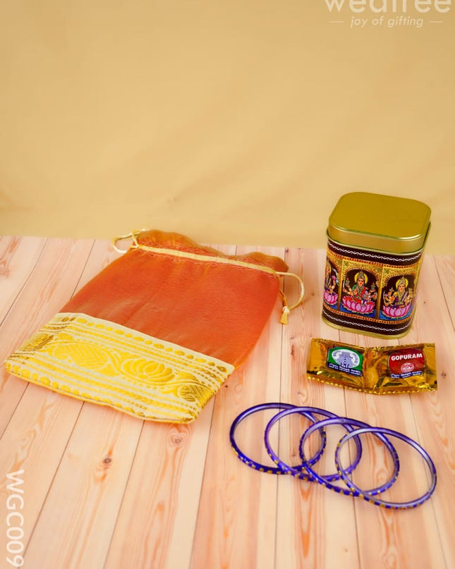 Combo - Ashtalakshmi Tin Bangles with String Bag - WGC0093 - Return Gift Combos