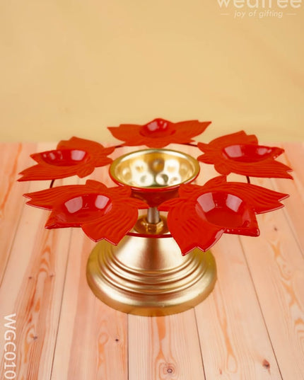 Combo: Hamper Box with Metal Urli Diya and Pichwai Fridge Magnet - WGC0106 - Return Gift Combos