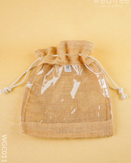 Combo: Jute Bag with Lakshmi Shloka Card & Lakshmi Murti - WGC0112 - Return Gift Combos