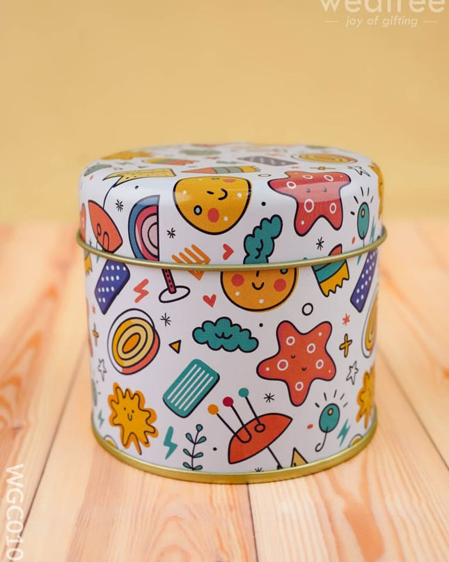Combo: Kids Printed Tin with Diya - WGC0107 - Return Gift Combos