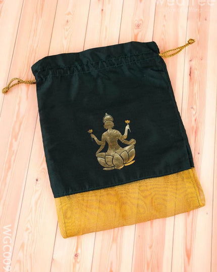 Combo - Meenakari Manai Annapakshi Haldi Kumkum with Lakshmi String Bag - WGC0096 - Return Gift Combos