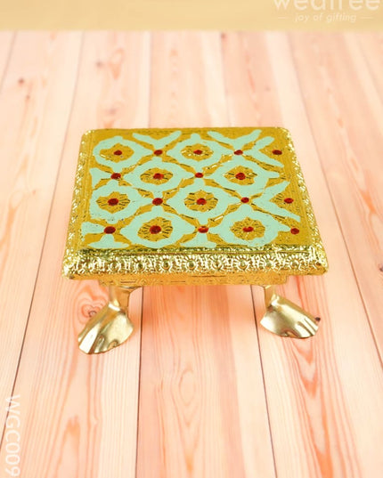 Combo - Meenakari Manai Annapakshi Haldi Kumkum with Lakshmi String Bag - WGC0096 - Return Gift Combos