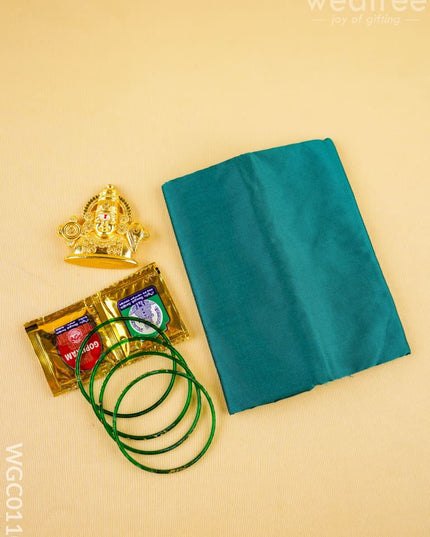 Combo: Murti Balaji Idol with Blouse Bit and Manjal Kumkum - WGC0110 - Return Gift Combos