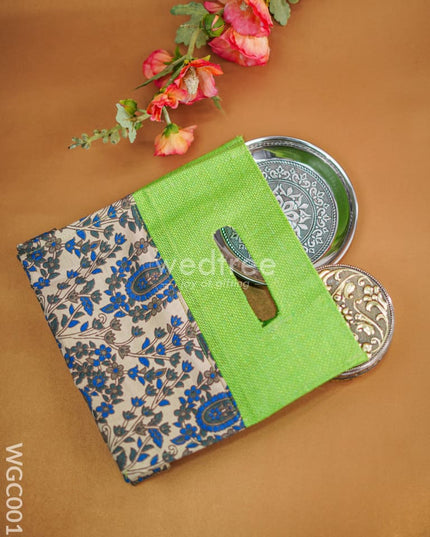 Combo - Poori Box With Plate In Jute Bag Wgc0013 Return Gift Combos