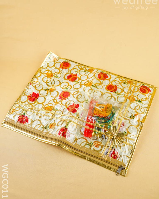 Combo: Saree Cover with Manjal Kumkum Set - WGC0111 - Return Gift Combos
