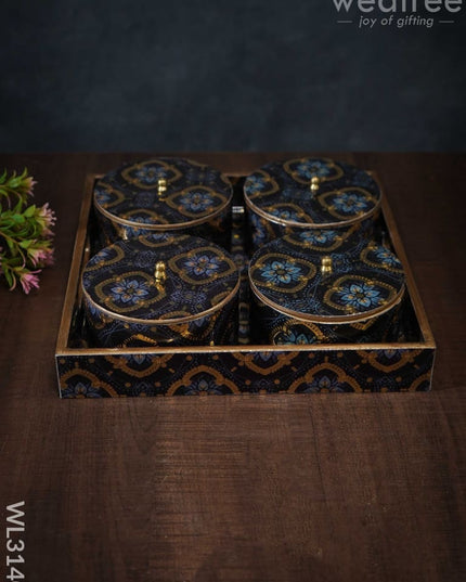 Digital Printed Containers With Tray Set - Wl3140 Dining Essentials