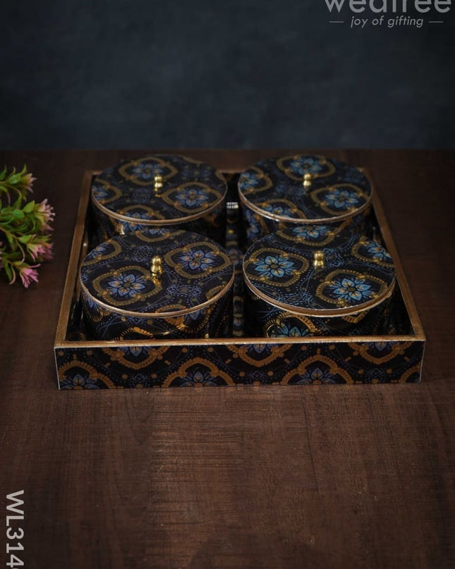 Digital Printed Containers With Tray Set - Wl3140 Dining Essentials