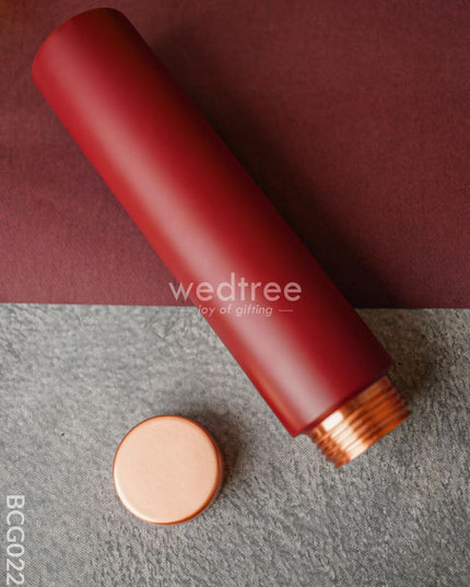 Copper Bottle 600Ml - Red Bcg0229 Bottles & Mugs