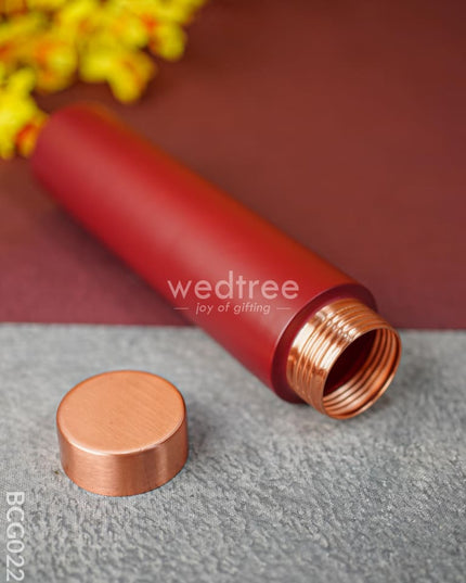 Copper Bottle 600Ml - Red Bcg0229 Bottles & Mugs