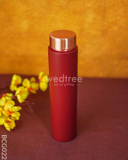 Copper Bottle 600Ml - Red Bcg0229 Bottles & Mugs